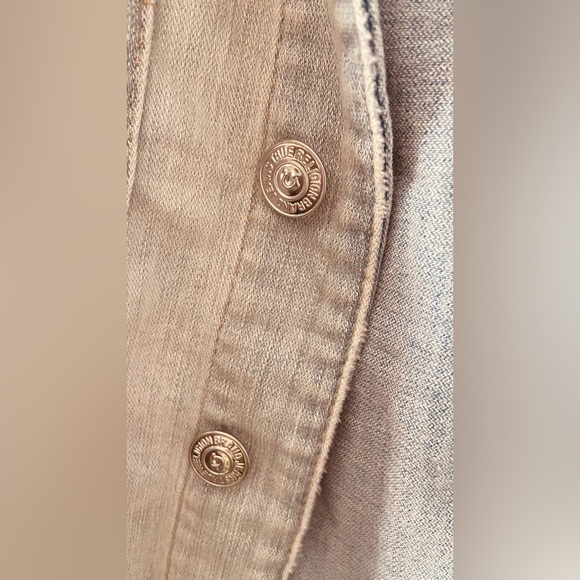 True Religion Oversized Cropped Jean Jacket “trucker jacket” - Picture 6 of 14